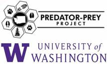 Predator-Prey Project logo on top of the University of Washington logo